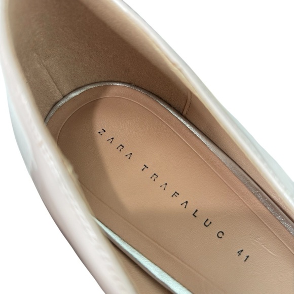 Zara Trafaluc Shoe Womens Size 10.5 11 EU 41 Block Heel Pastel Pink Square Toes - Picture 10 of 14